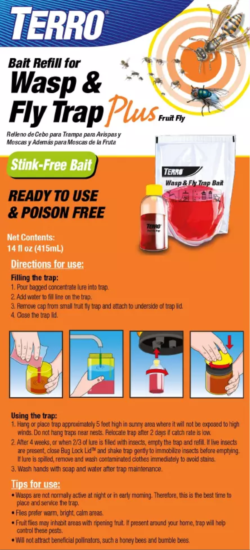 Page n°1 - Manuel utilisateur Terro Wasp & Fly Trap Plus