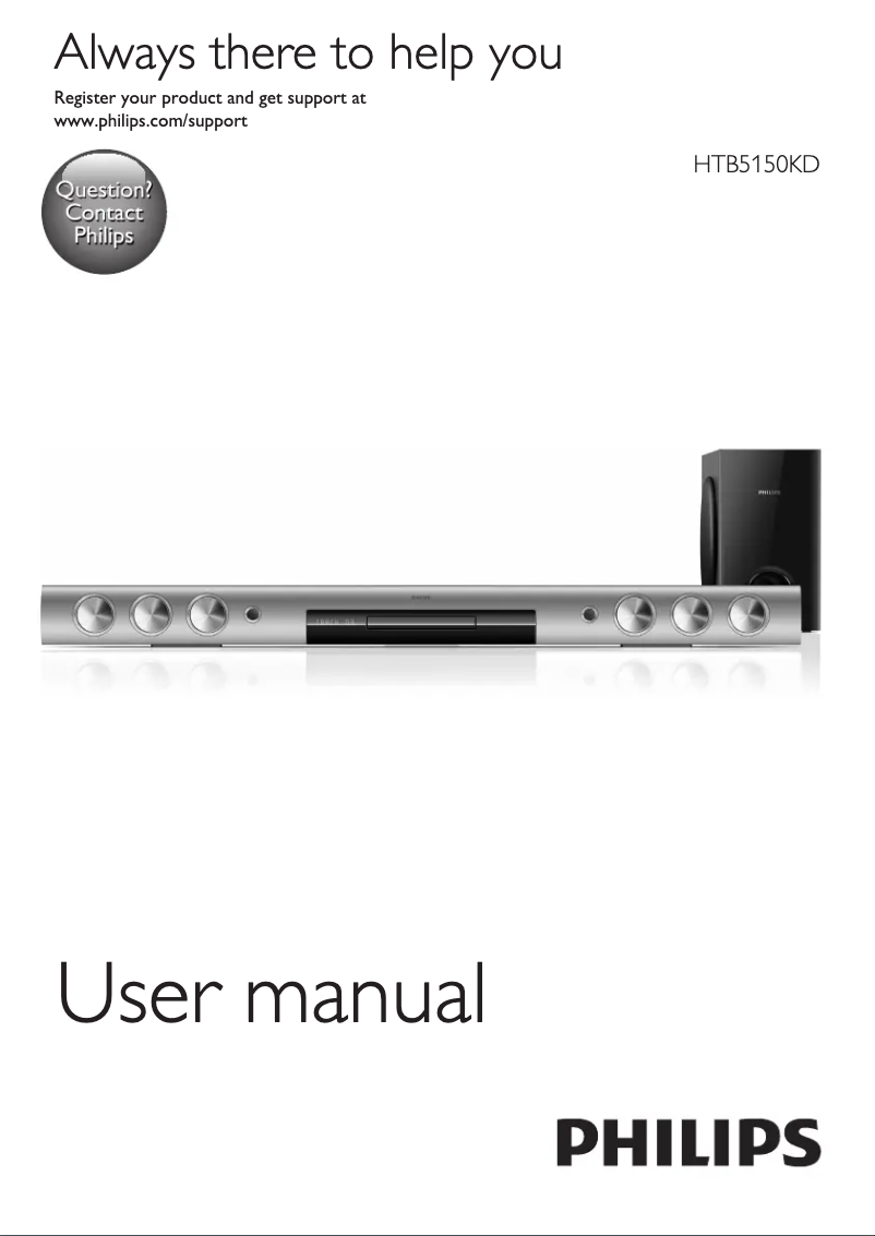 Page n°1 - Manuel utilisateur Philips HTB5150KD