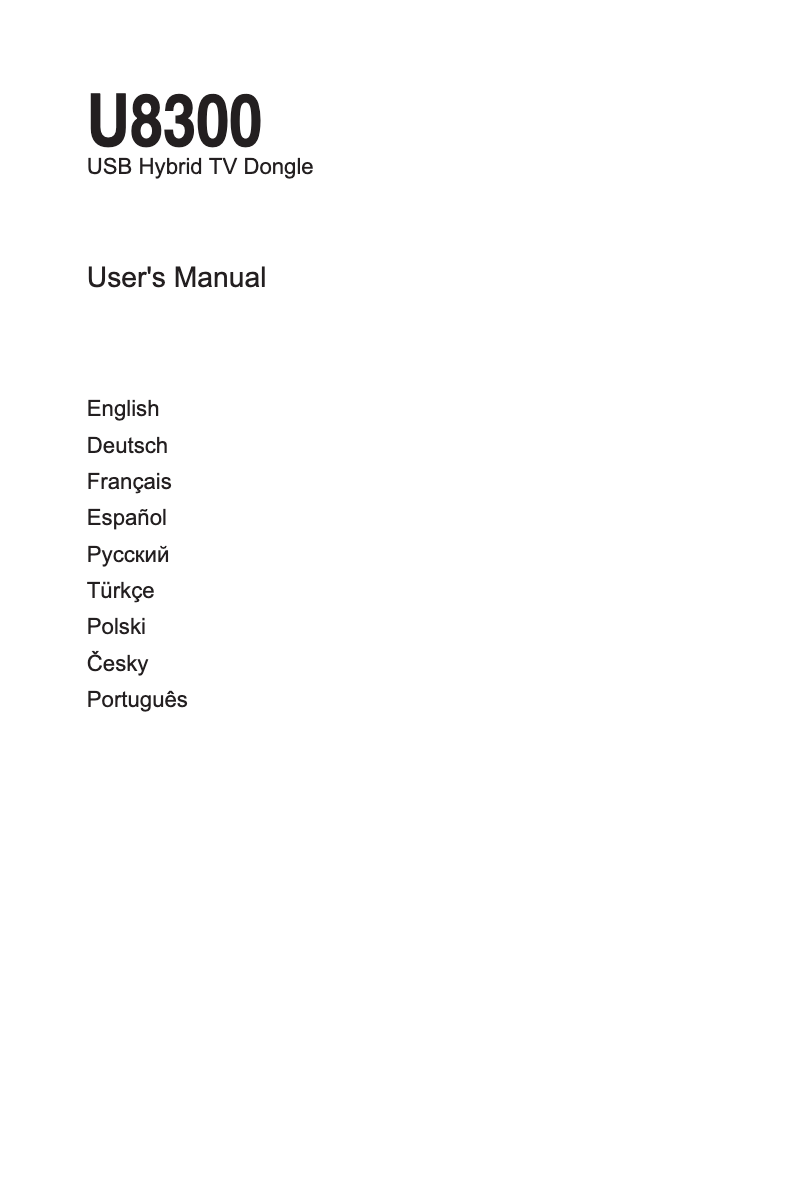 Page 1 de la notice Manuel utilisateur Gigabyte U8300