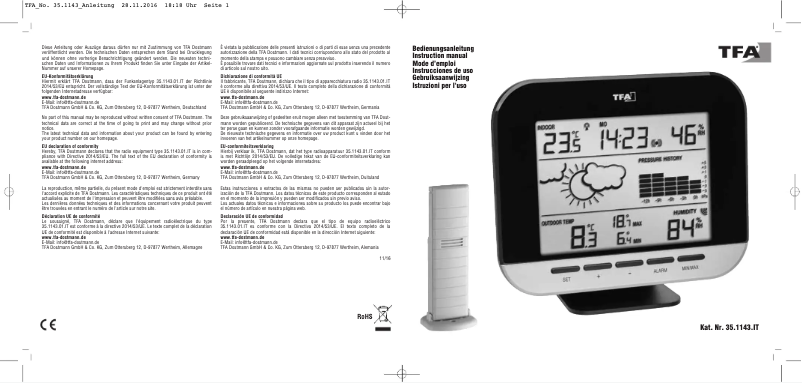 Image de la première page du manuel de l'appareil Connect 35.1143.01