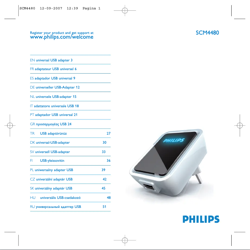 Page 1 de la notice Mode d'emploi Philips Power2Charge SCM4480