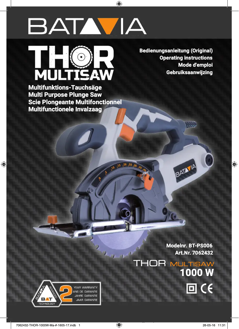 Página 1 del manual Manual de usuario Batavia THOR BT-PS006