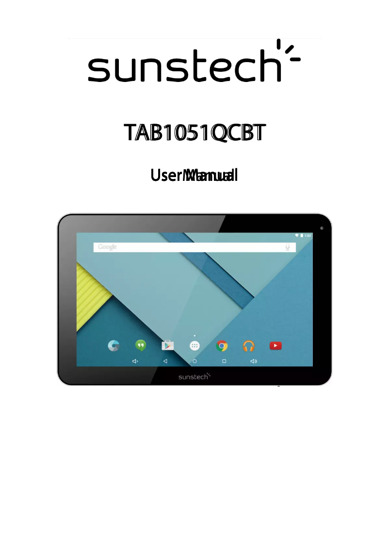 Page n°1 - Manuel utilisateur Sunstech TAB1051QCBT