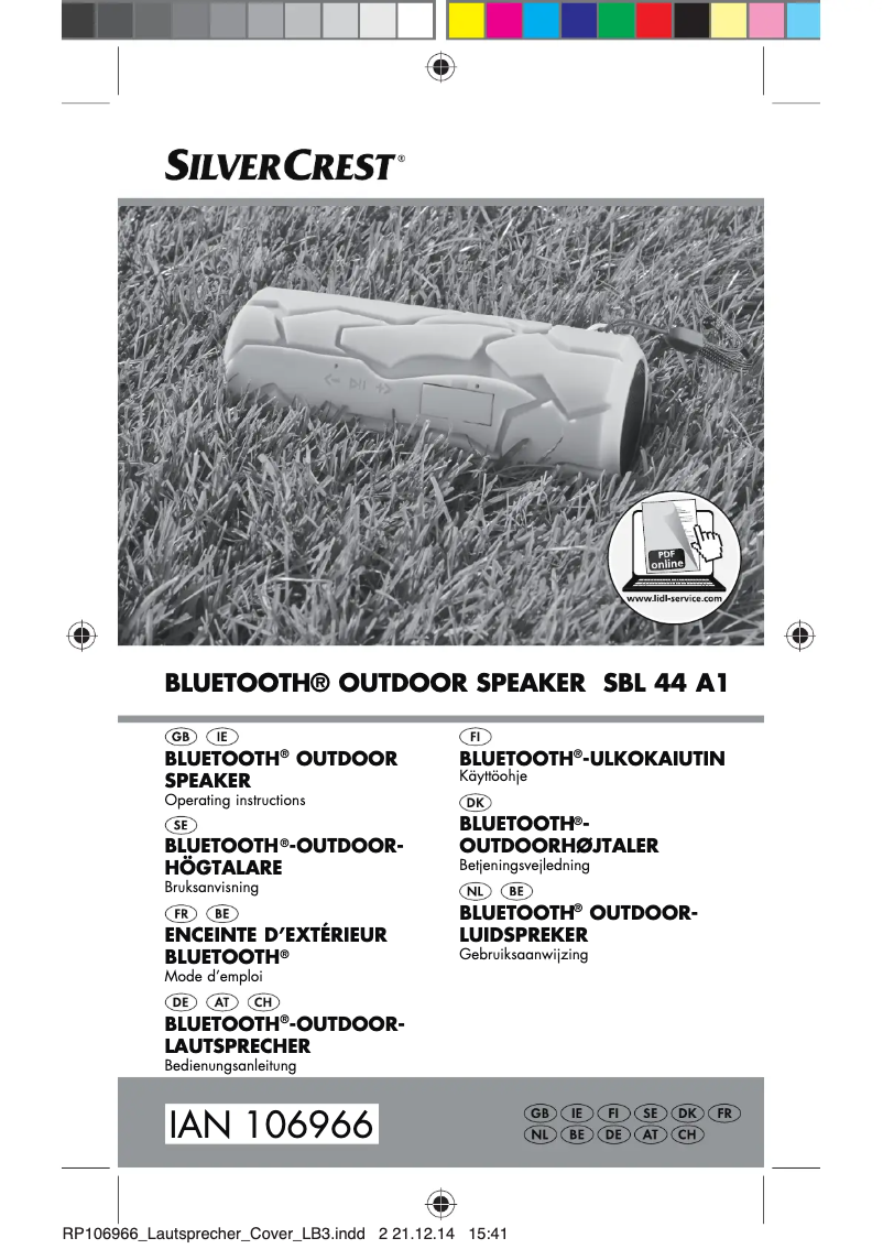 Page n°1 - Manuel utilisateur SilverCrest IAN 273510