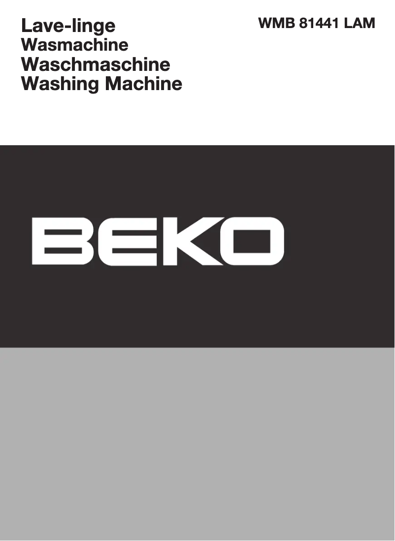 Page 1 de la notice Manuel utilisateur Beko WMB 81441 LAM