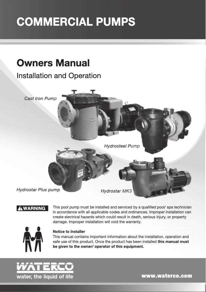 Image de la première page du manuel de l'appareil Hydrostar MK4