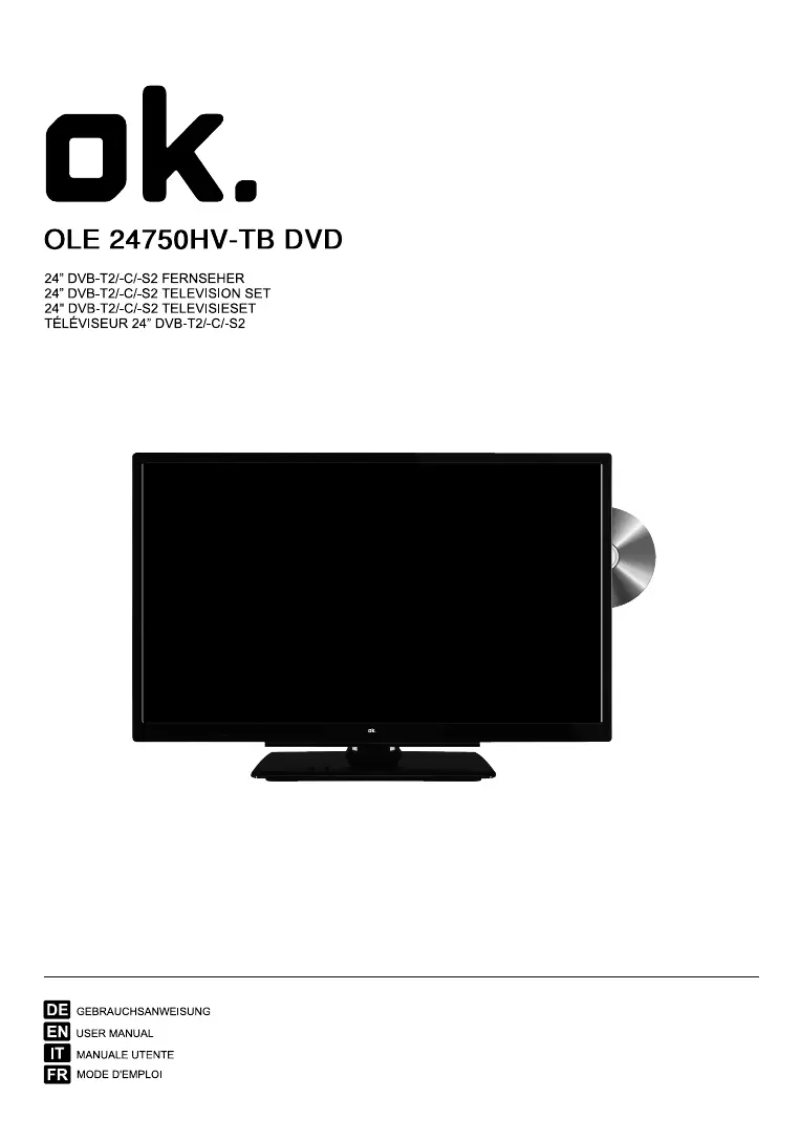 Page 1 de la notice Manuel utilisateur OK OLE 24750HV-TB DVD