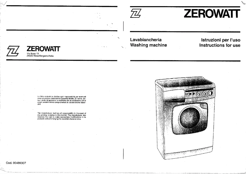Page 1 de la notice Manuel utilisateur Zerowatt MI 7509 MA SS