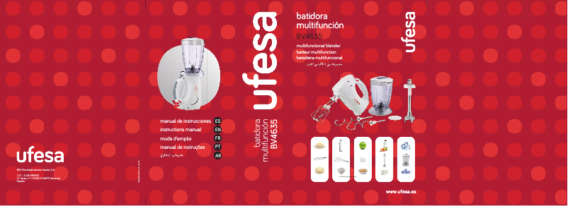 Page n°1 - Manuel d'utilisation et d'entretien Ufesa BV4635