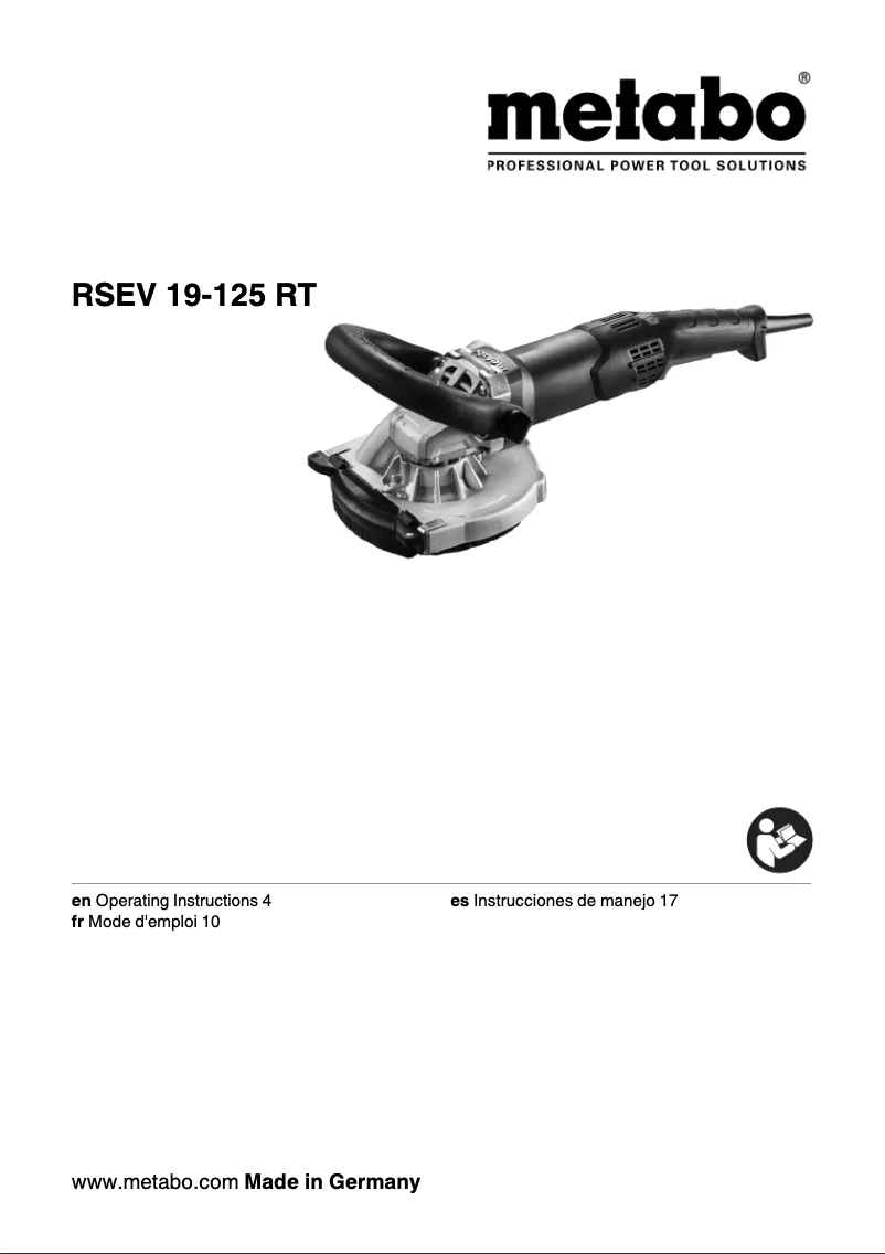 Página 1 del manual Manual de usuario Metabo RSEV 19-125 RT