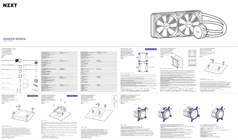 Page 1 de la notice Manuel utilisateur NZXT Kraken X62