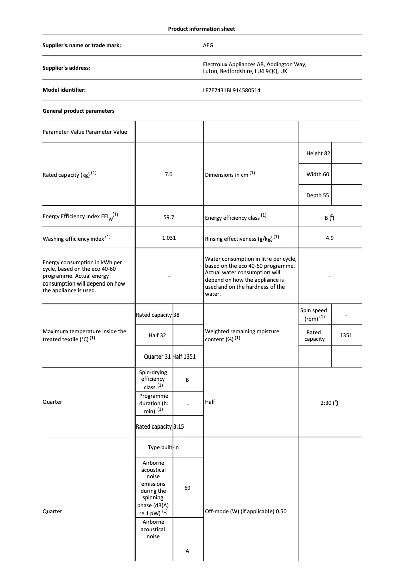 Image de la première page du manuel de l'appareil 7000 ProSteam LF7E7431BI
