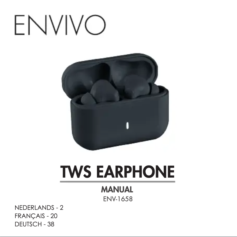 Page 1 de la notice Manuel utilisateur Envivo ENV-1658