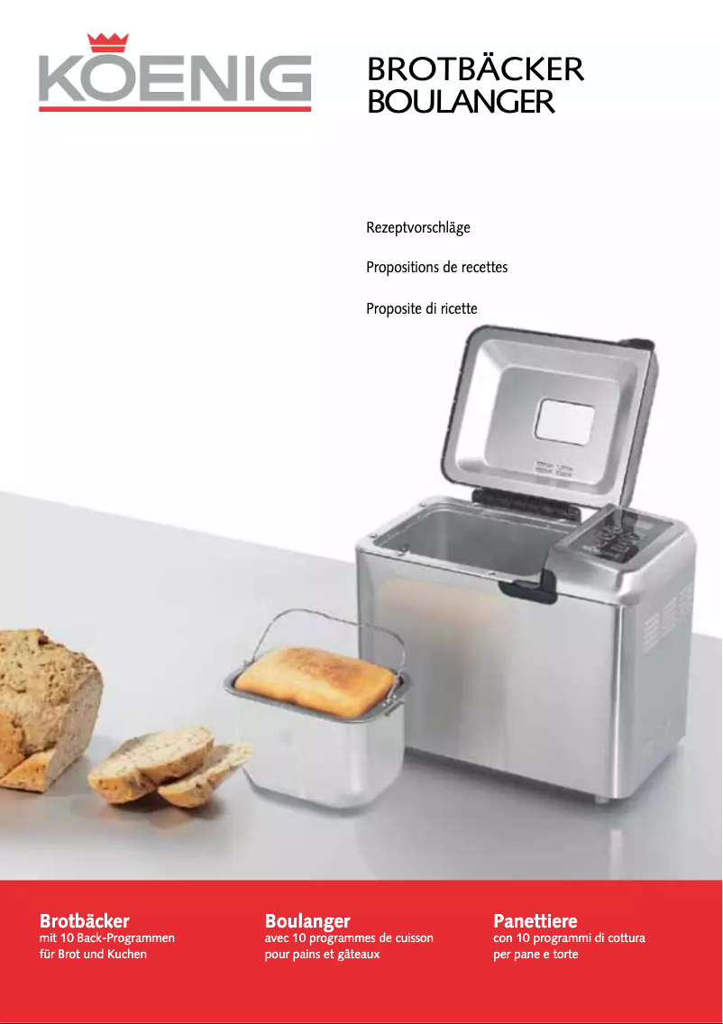 Page 1 de la notice Manuel utilisateur Koenig Boulanger