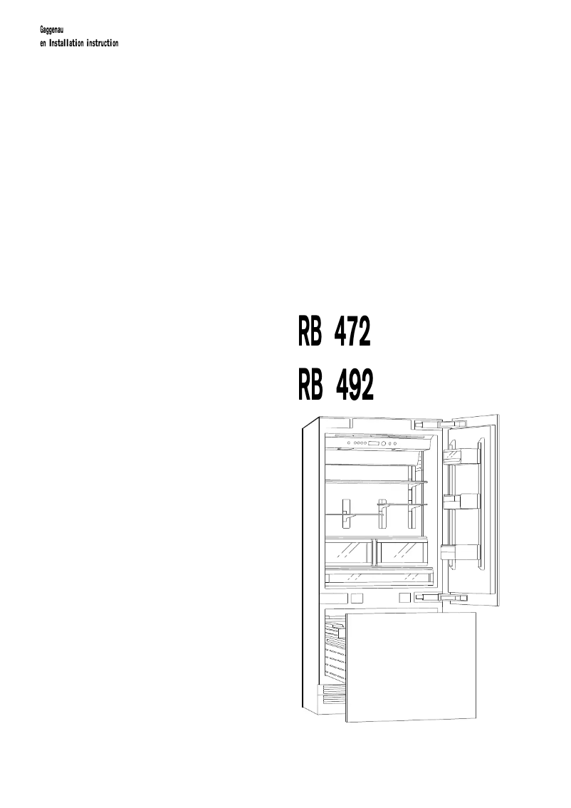 Página 1 del manual Guía de instalación Gaggenau RB472301