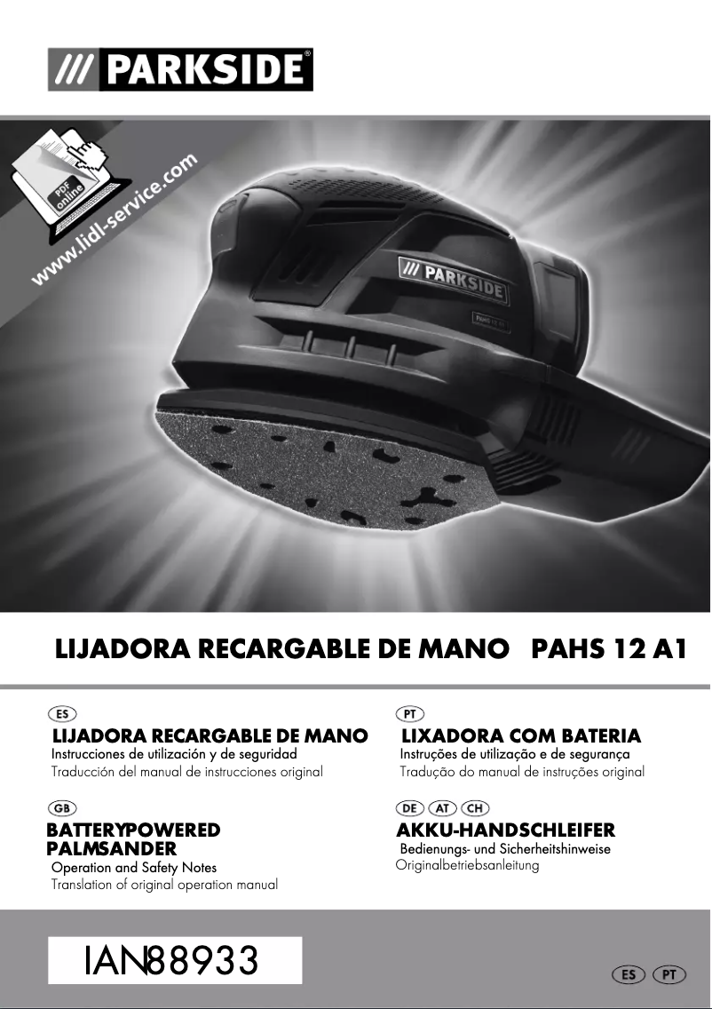 Image de la première page du manuel de l'appareil PAHS 12 A1