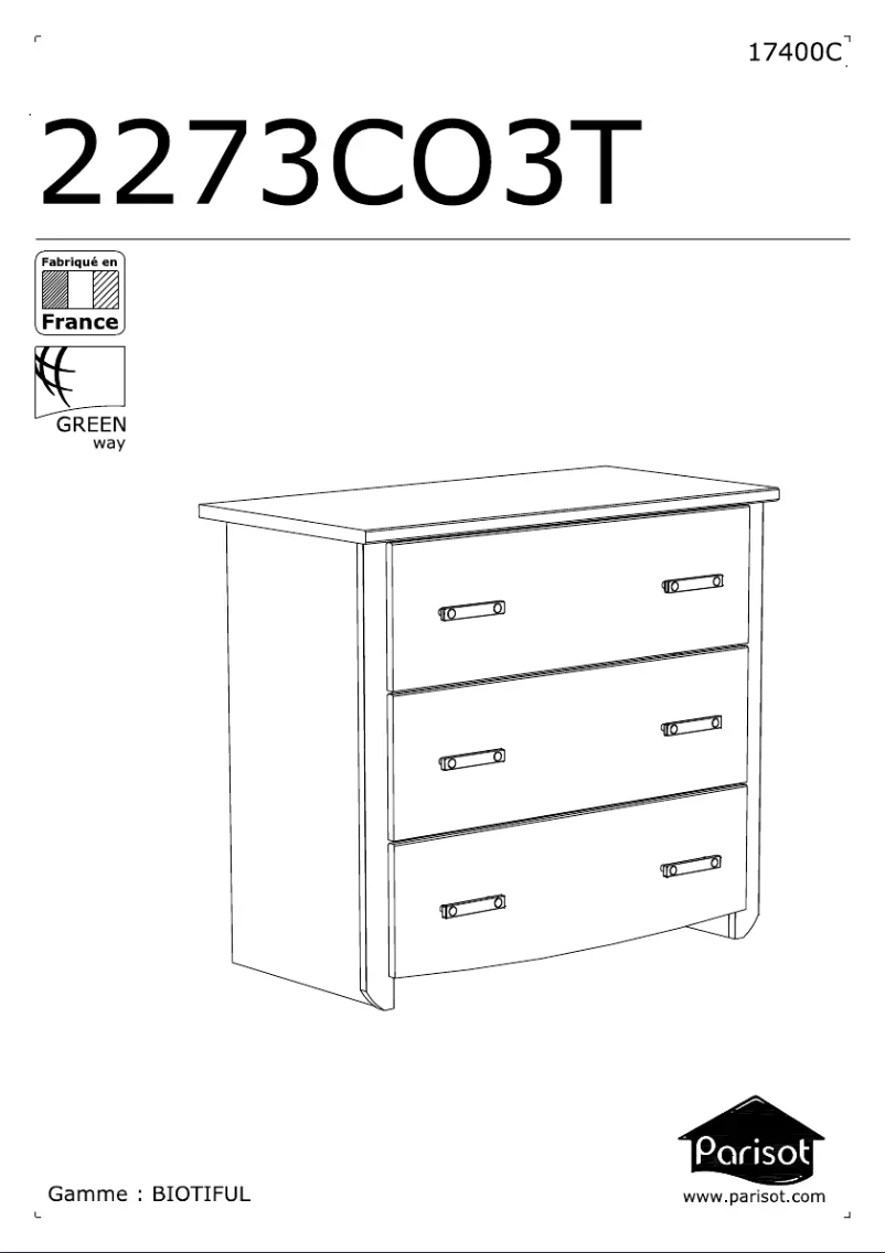 Image de la première page du manuel de l'appareil Biotiful 2273CO3T