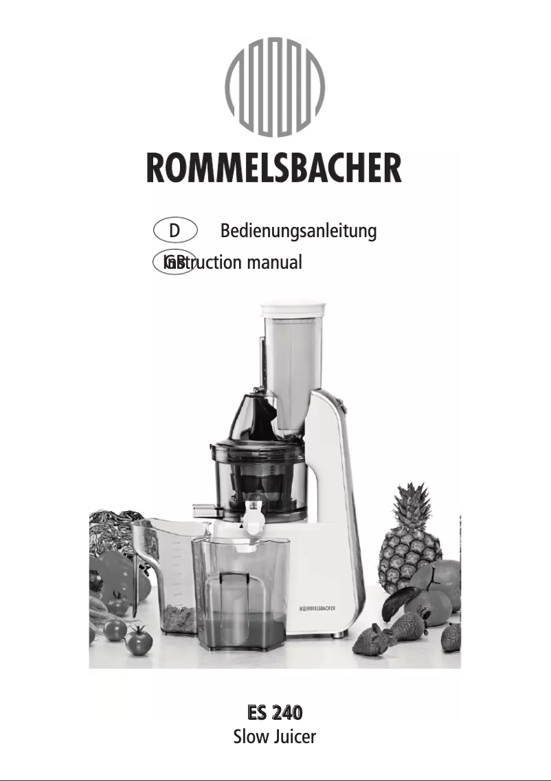 Page n°1 - Manuel utilisateur Rommelsbacher ES 240