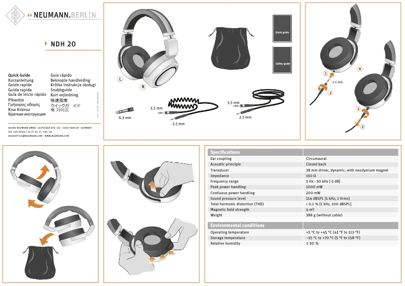 Image de la première page du manuel de l'appareil NDH 20