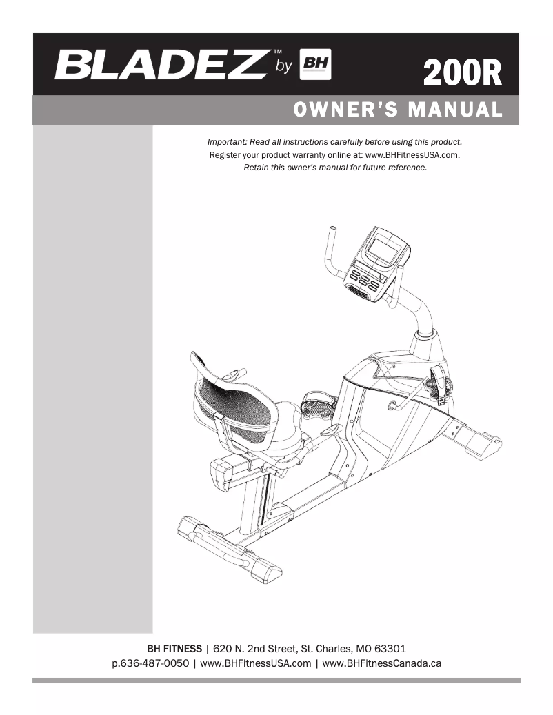 Page n°1 - Manuel utilisateur Bladez 200R