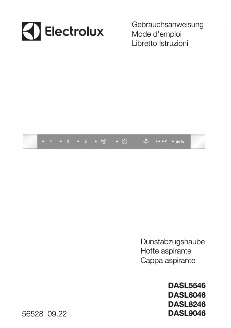 Page 1 de la notice Manuel utilisateur Electrolux DASL6046SW