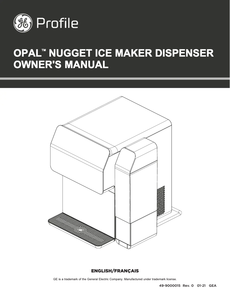 Page 1 de la notice Manuel utilisateur GE Profile Opal P4INDOS6RBB
