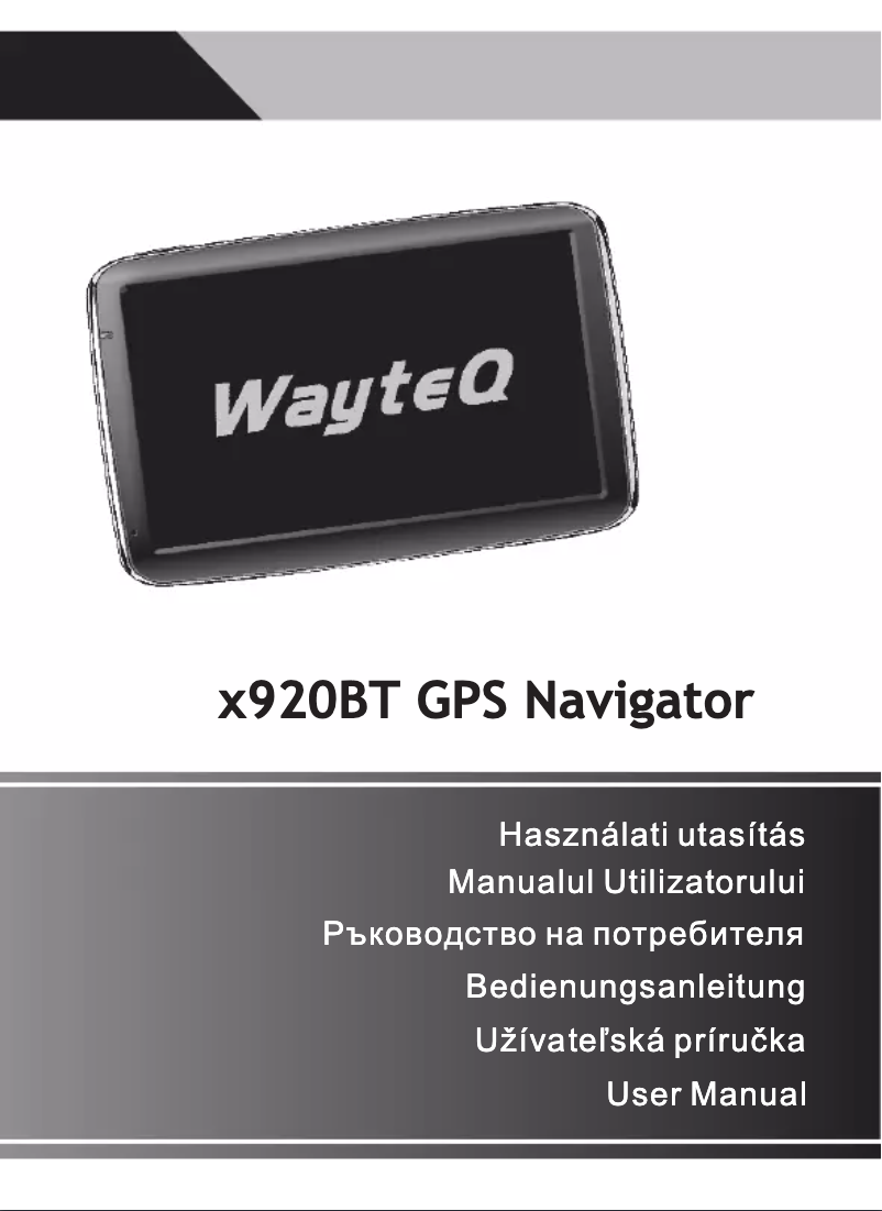 Page 1 de la notice Manuel utilisateur WayteQ X920BT