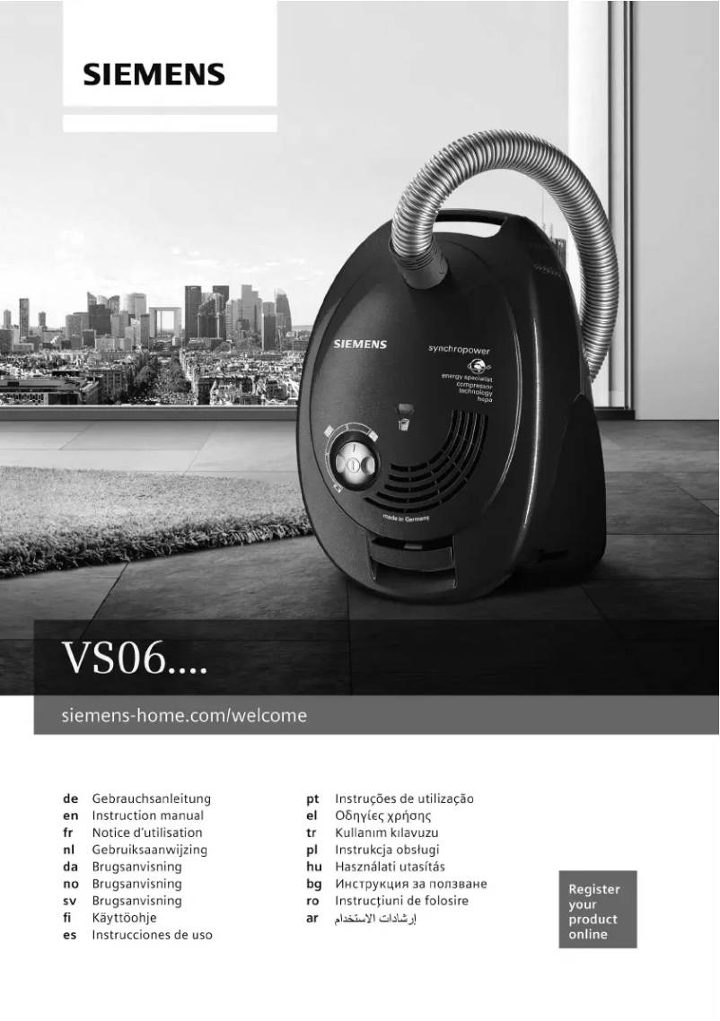 Page n°1 - Manuel utilisateur Siemens VS06G2032