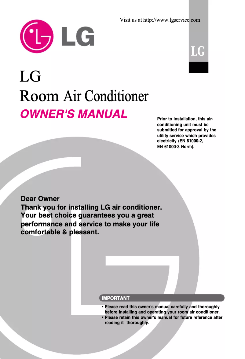 Page 1 de la notice Manuel utilisateur LG HSNC2468R71