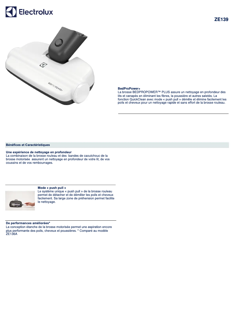 Image de la première page du manuel de l'appareil ZE139