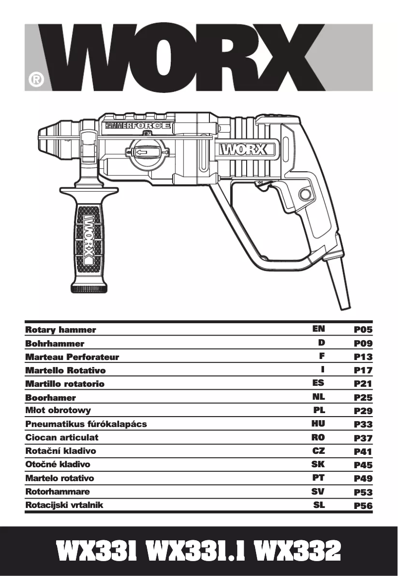 Page n°1 - Manuel utilisateur Worx WX332