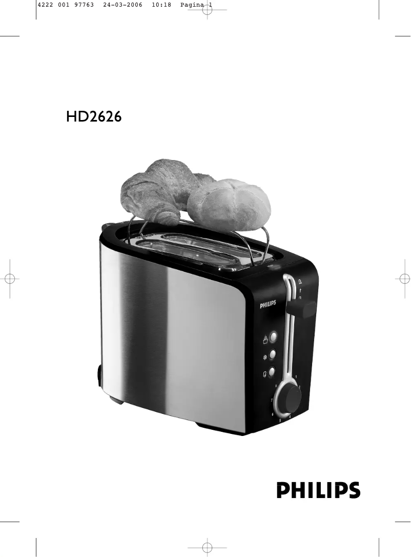 Page n°1 - Manuel utilisateur Philips HD2626