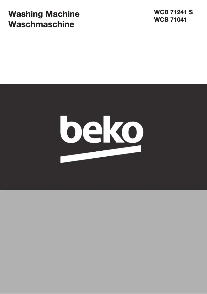 Page 1 de la notice Manuel utilisateur Beko WCB 71241 S