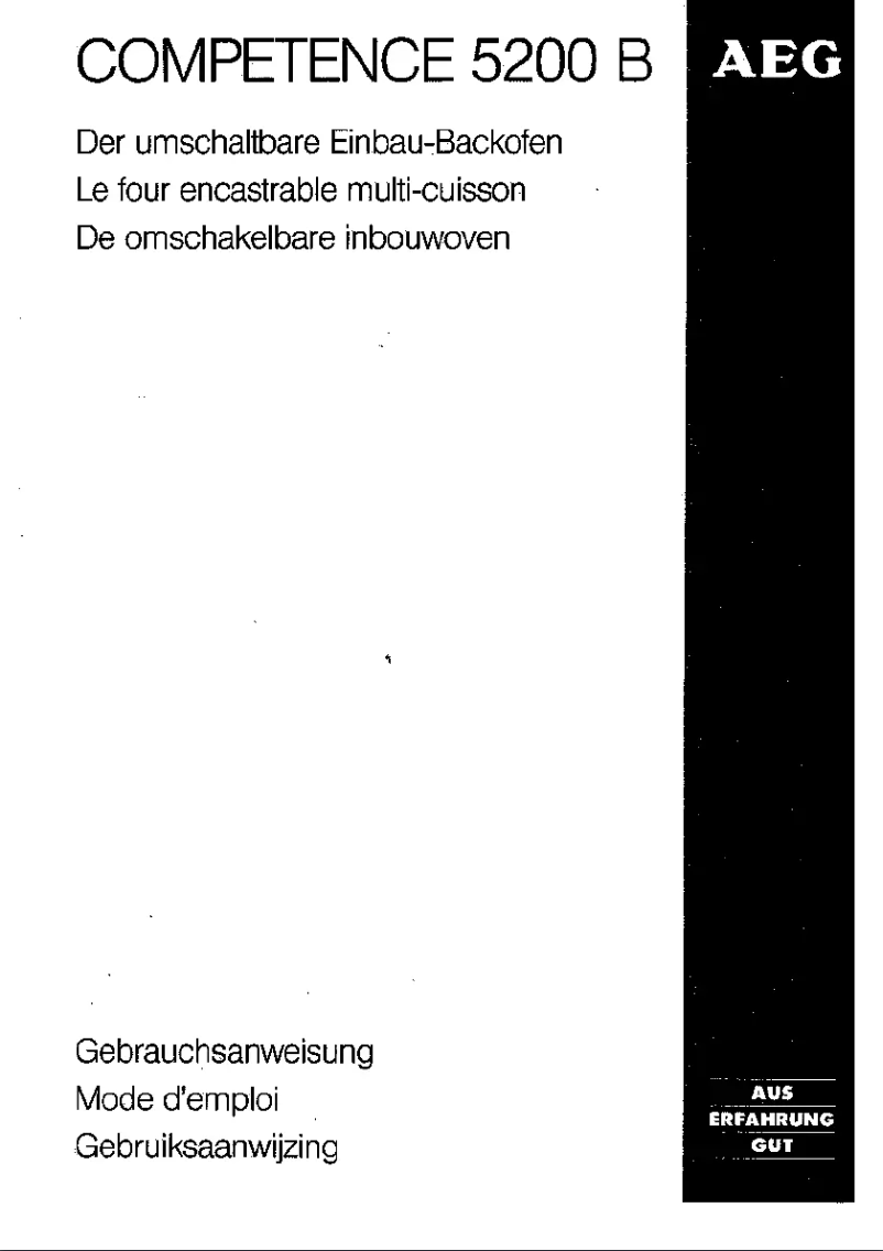 Page 1 de la notice Manuel utilisateur AEG Competence 5200 B D