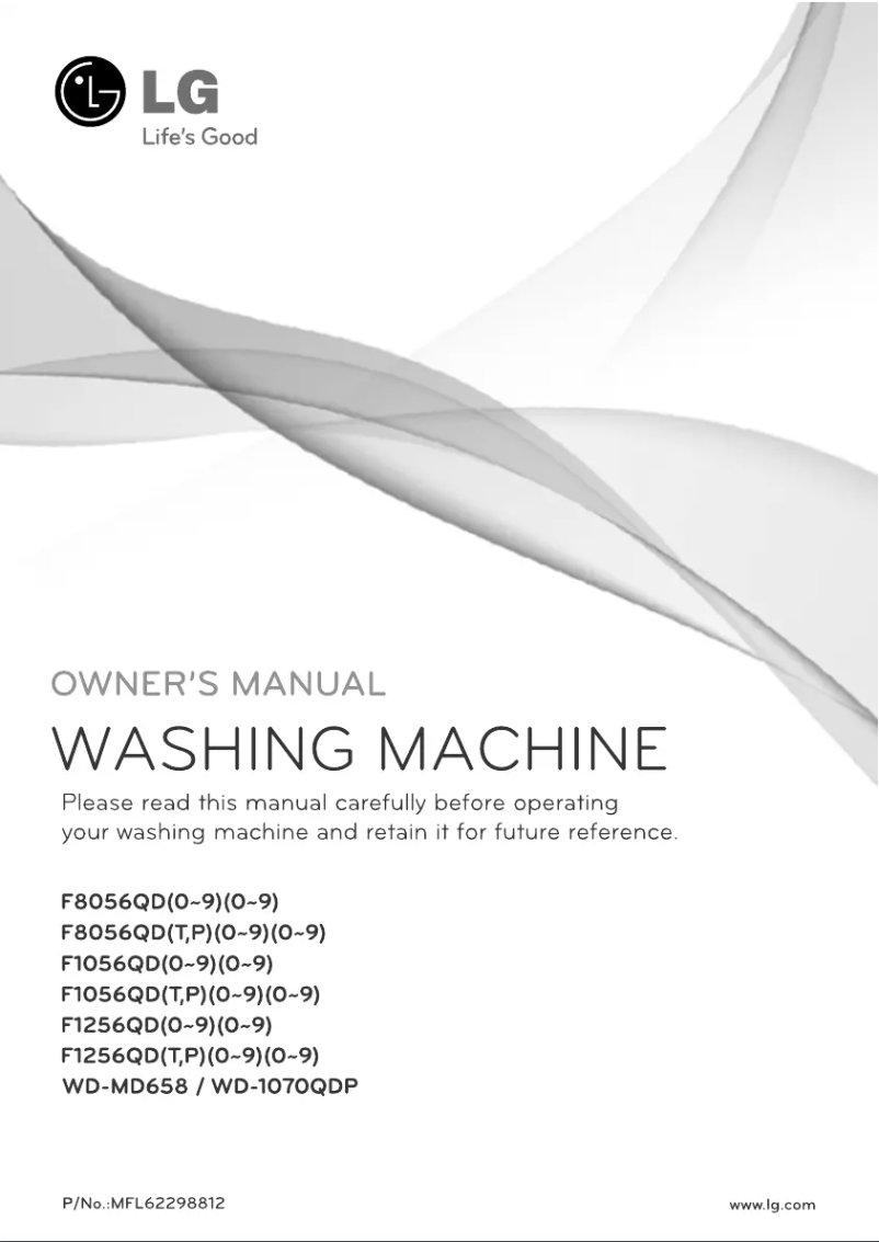 Page 1 de la notice Manuel utilisateur LG WD-1070QDP