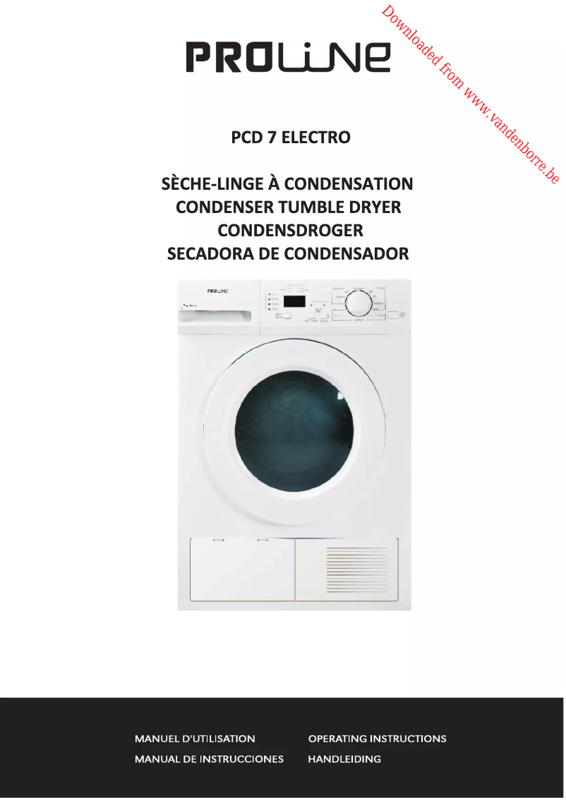 Page 1 de la notice Manuel utilisateur Proline PCD 7 Electro