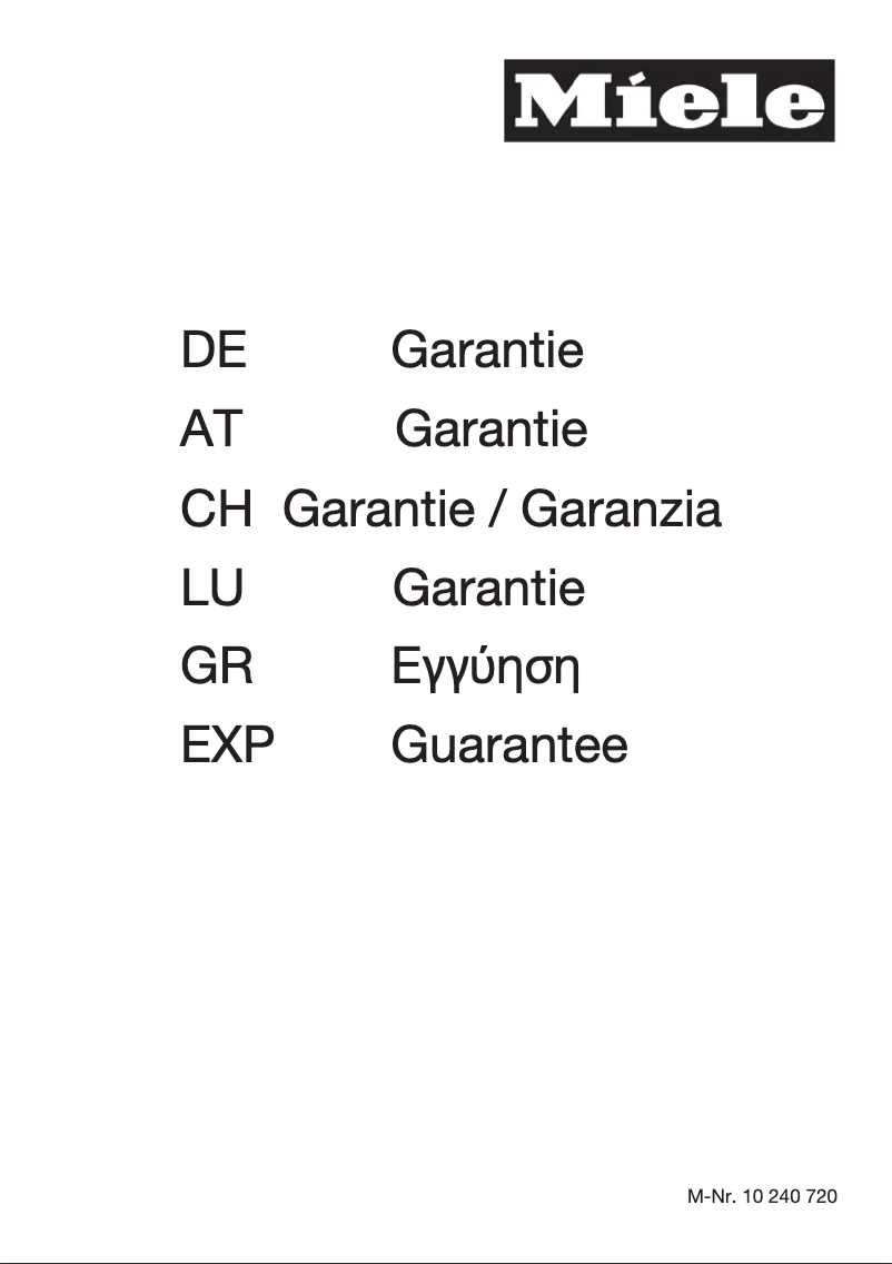 Page n°1 - Manuel utilisateur Miele WMH122 WPS