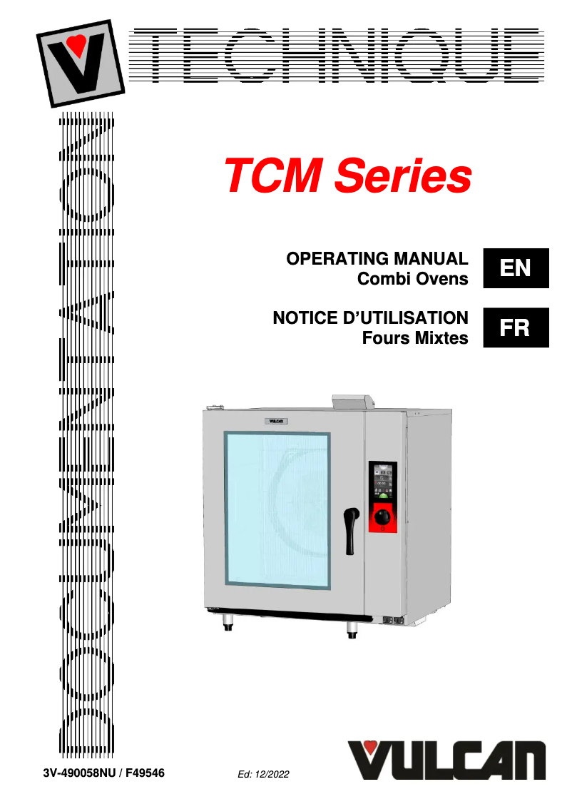Page n°1 - Manuel utilisateur Vulcan TCM-102G