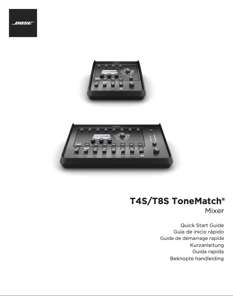 Page n°1 - Guide de démarrage rapide Bose T4S ToneMatch