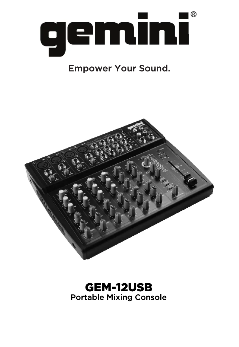 Image de la première page du manuel de l'appareil GEM-12USB