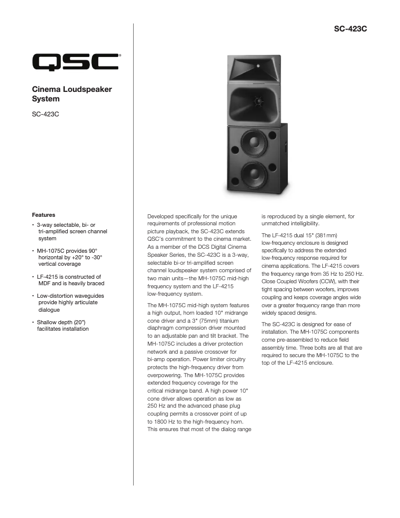 Image de la première page du manuel de l'appareil SC-423C