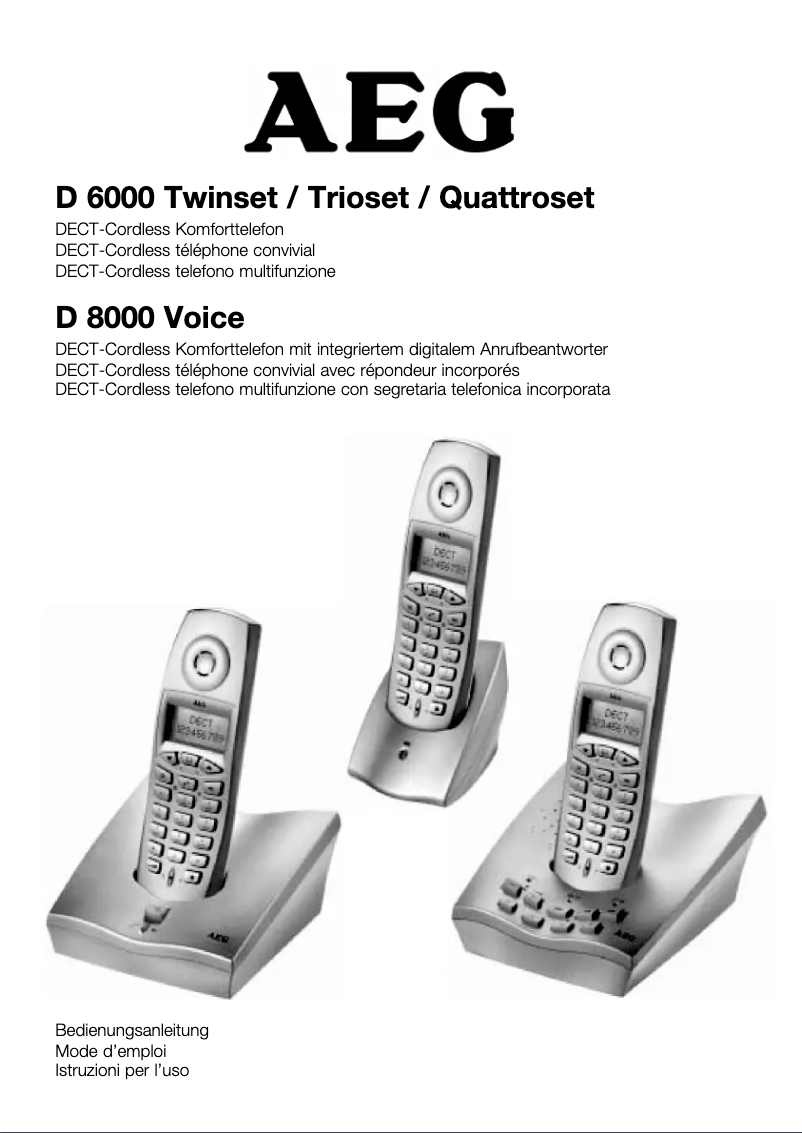 Imagen de la primera página del manual del dispositivo D 6000 Twinset