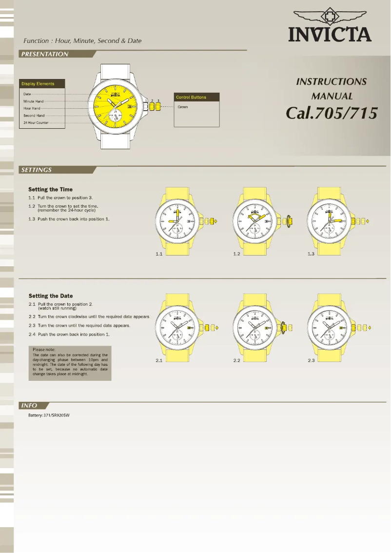 Image de la première page du manuel de l'appareil Character Collection 24911