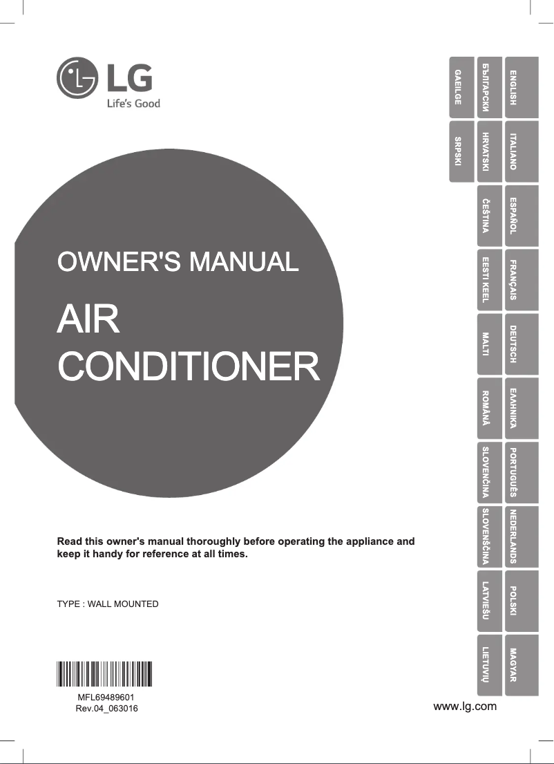 Page 1 de la notice Manuel utilisateur LG PM09EP