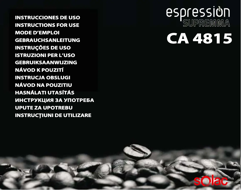 Page 1 de la notice Manuel utilisateur Solac CA4815