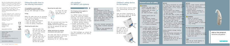 Página 1 del manual Manual de usuario Siemens IMPACT M