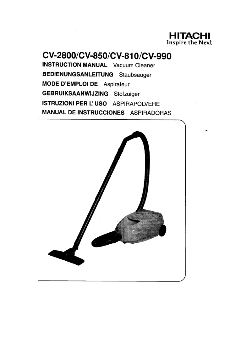 Page n°1 - Manuel utilisateur Hitachi CV810