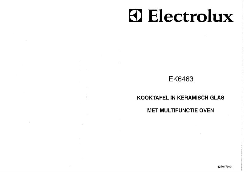 Page 1 de la notice Manuel utilisateur Electrolux EK6463