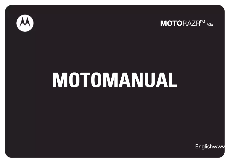 Image de la première page du manuel de l'appareil RAZR V3a