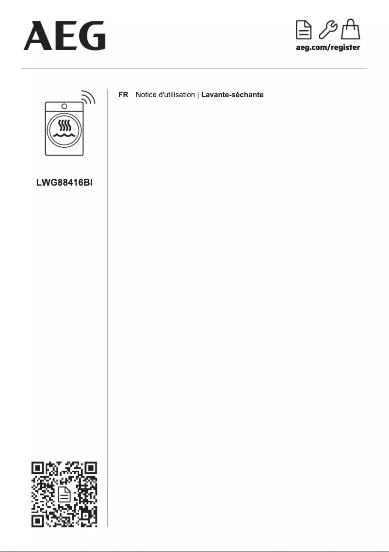 Page 1 de la notice Manuel utilisateur AEG LWG88416BI